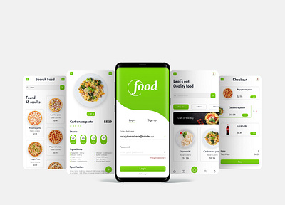 Дизайн приложения по доставке еды design graphic design ui приложения