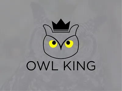 Owl King Logo II Owl Logo branding design graphics design illustration logo logo design logo mark owl owl logo