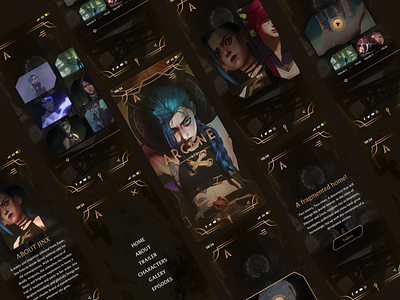 Arcane / League of Legends - Concept Design arcane design figma interface league of legends lol riot games site ui ui design user interface user interface design ux design website website design