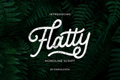 Flatty Monoline Script branding display font handwritten invitations logo logotype monoline posters script typeface typography watermark