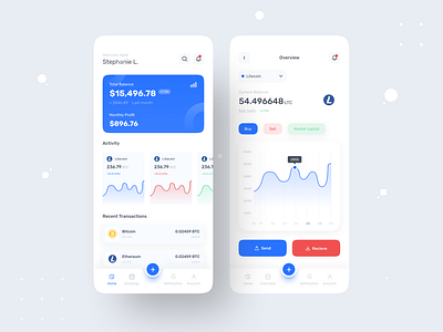 Crypto Wallet App akramhs app bitcoin crypto crypto app cryptoapp cryptocurrency cryptowallet design ethereum ewallet illustration logo money ui ui design uiux uix ux wallet