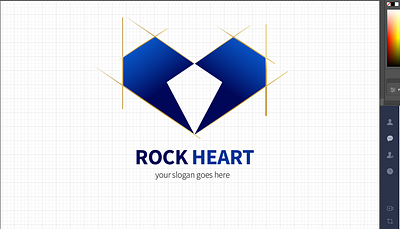 ROCK Heart Logo branding heart logo rock vector