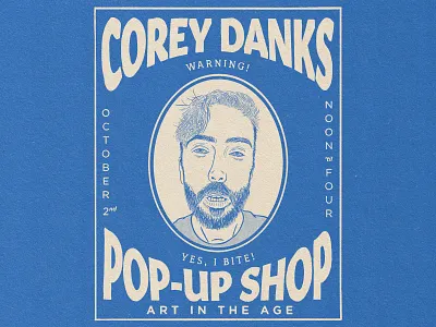 Pop-Up Shop hand drawn illustration philadelphia portrait poster promo self portrait typography