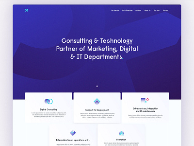 Converteo - Homepage Redesign - Concept b2b clean concept converteo data data consulting design header hero landing page minimalist redesign tech ui visual identity web web ui website