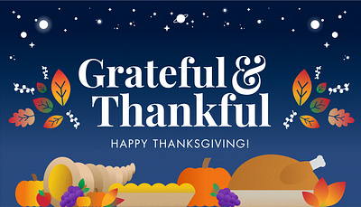 Thanksgiving Message Illustration banner branding design email fall illustration typography