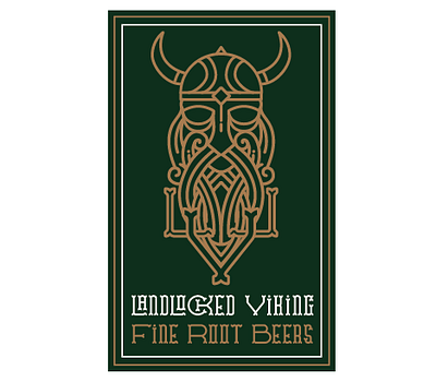Land Locked Viking branding design graphic design logo typography viking