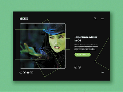 Wicked theatre show: desktop UI refresh branding design desktop interaction interaction design musical product design theatre ui ux web web design website wicked