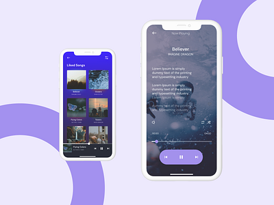 Music App app design illustration mobile music playlist portfolio product ui uidesign uiux