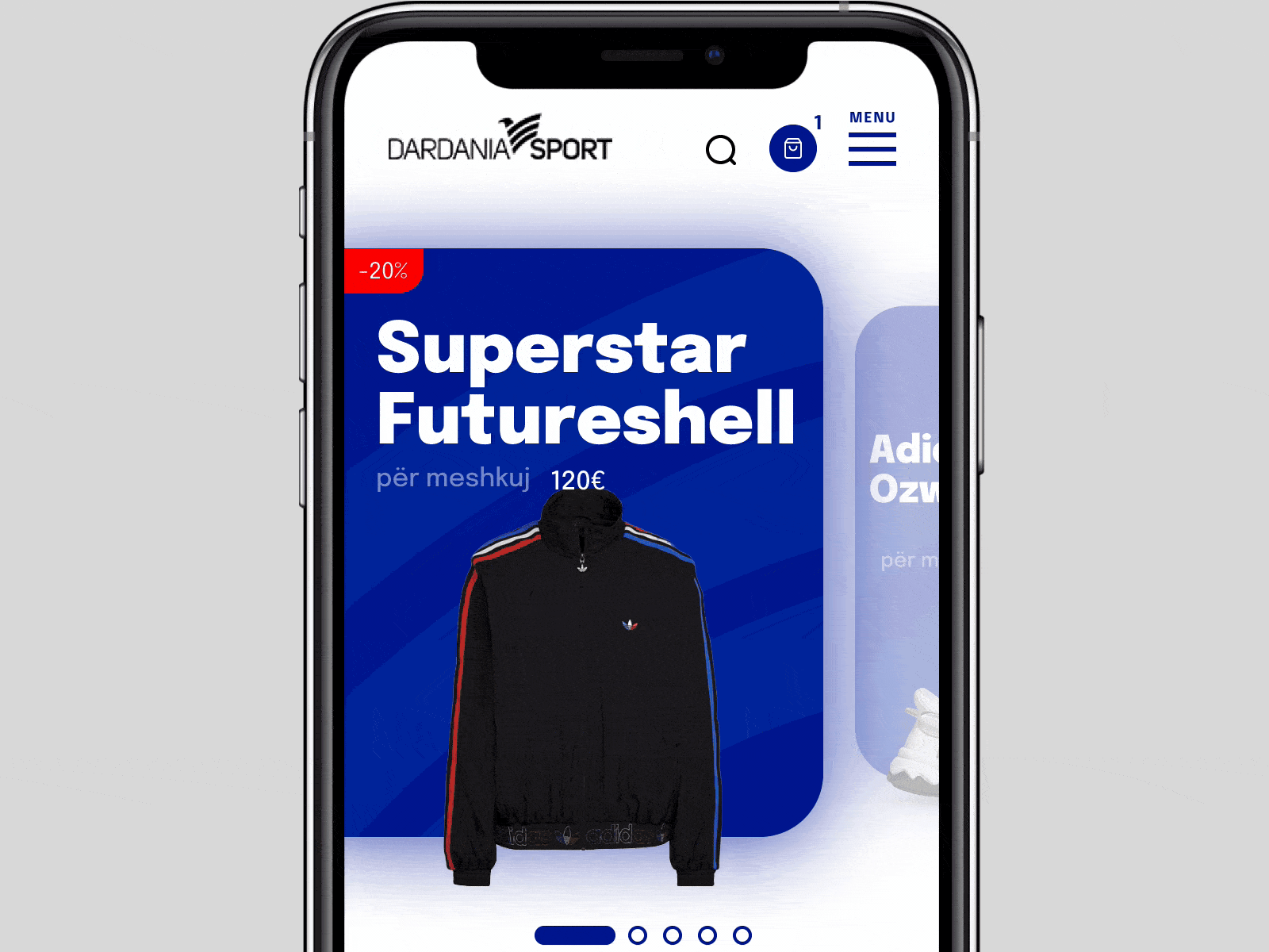 Dardania Sport E-commerce app design icon typography ui ux