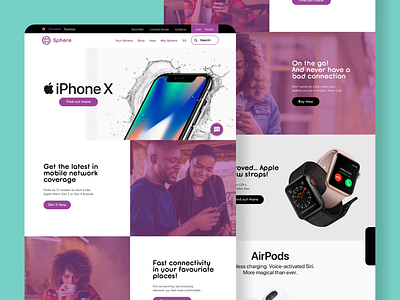 Telecommunications company: Desktop web interface 'Sphere app branding design desktop mobile network product design telecommunication ui ux