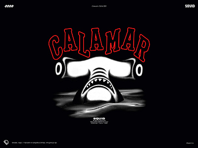 CALAMAR "Bloody season" bloody brand calamar halftone hemmershark illustration mexico shark squid streetwear