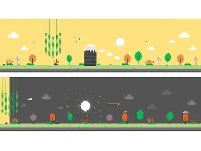 Bandi Game- Backgrounds background environment design flat design game illustration vector vector illustration