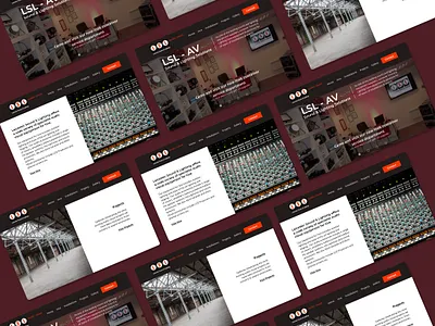 Leicester Sound & Lighting Re-Design beginner branding design figma freelancer leicester lighting music red redesign sound tech ui ux web