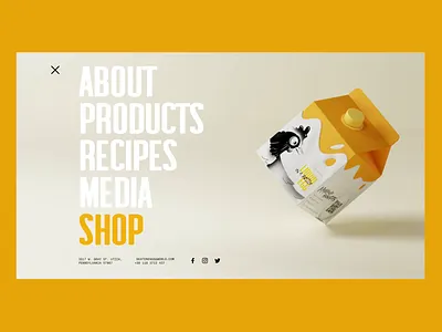 Egg Products Website: Menu Interactions branding chicken design ecommerce ecommerce website eggs food and drinks hamburger menu illustration interface menu motion graphics packaging ui ux web web animation web design website website menu