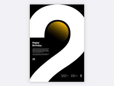 Happy Birthday birthday video graphic design minimal design poster poster design