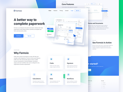 Formsio PDF Document Automation app design document management e signature mobile app ui ux