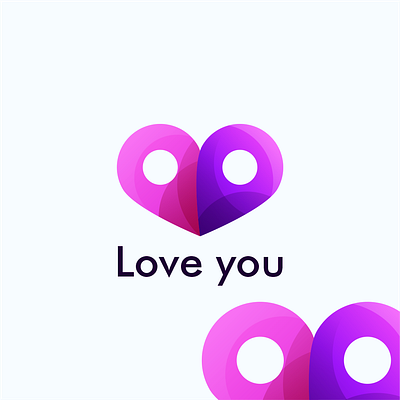 love you design concept logo app branding design icon illustration logo typography ui ux vector