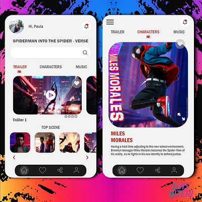 App Design Spiderman into the spider