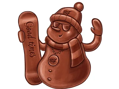 illustration for packaging design. caramel chocolate packaging chocolate snowman christmas graphic design marshmallow new year illustration package packaging design packaging illustration santa claus snowman