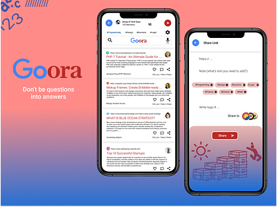 Goora (Google x Quora) Search Knowledge mobile app app design google knowledge mobile qna quora search ui ux