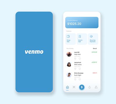 Venmo Redesign (1) app branding design mobile ui ux