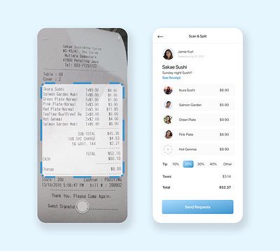 Venmo Redesign (4): Scan & Split app branding design mobile ui ux