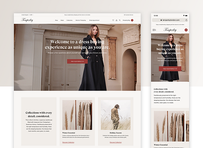 Temperley London - Home Page clean clothing brand design desktop ecommerce fashion home page interface landing page design luxury minimal simple ui ux web web design website homepage womens fashion