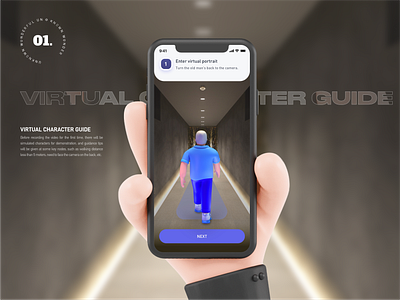 Elderly fall assessment 3d animation ar branding ui ux vr