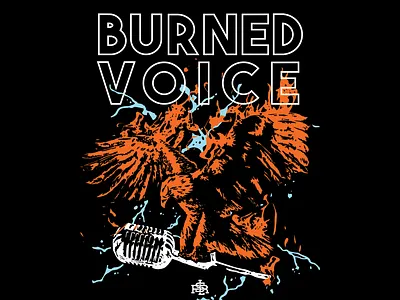 Burned Voice aesthetic albumcover artwork bandmerch branding clothing drawing fashion hardcore illustration logo merch design merchandise merchband metal metalcore poppunk rock streetwear vintage