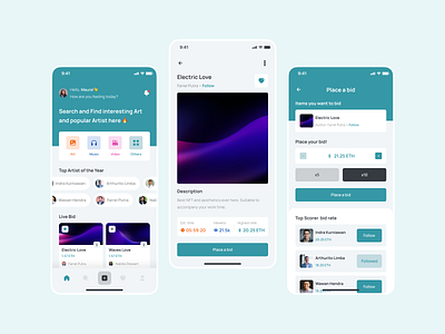 Fargoy - NFT Mobile App app application clean crypto design ethereum fintech flat light mode marketplace mobile nft nft app store ui ui design ui8 uiux ux ux design