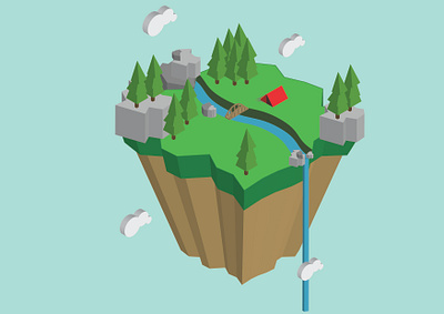 Floating island-isometric view