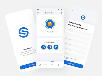 Thief Guard App Design app app design application design landing page software design ui design ux design web application design web design website design