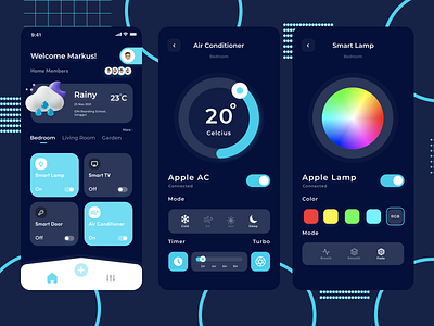 Smart Use - App Concept 3d popular pro smart app smart home smart use ui