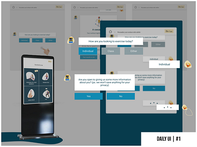Kiosk Chatbot for Gym 3d app branding design graphic design gym japan kiosk ui ui design workout