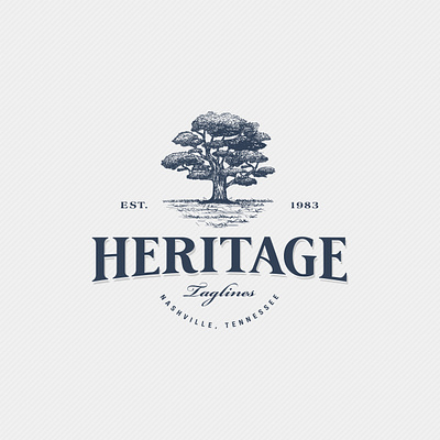 Heritage old tree logo vintage logovintage natural nature old tree
