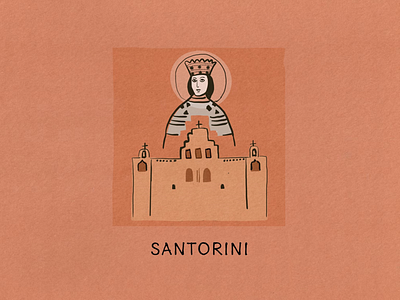 The Island Fever Series: Santorini branding design editorial design graphic design illustration island logo picture book travel