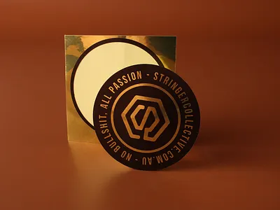 Stringer Collective Gold Vinyl Stickers branding customstickers design stickers
