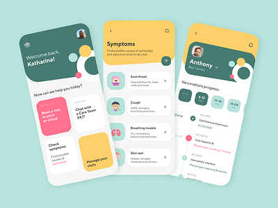 Kids Doctor App appdesign design figma healthapp kidsapp medicalapp mobileapp parentsapp ui uidesign ux uxdesign