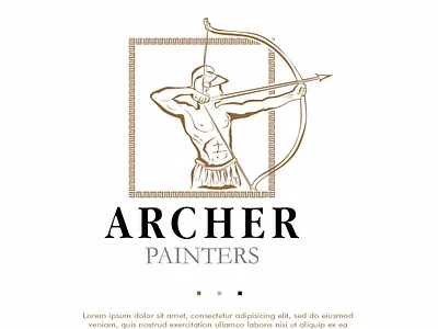 archer painter logo design icon illustration logo