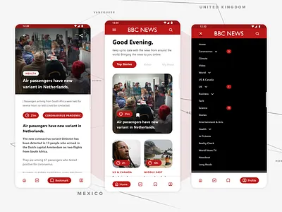BBC News App - UI/Visual improvement adobe illustrator adobe photoshop bbc bbc news branding figma icon news ui
