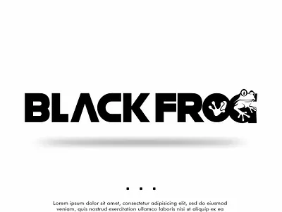 black frog logo negative design design icon illustration logo