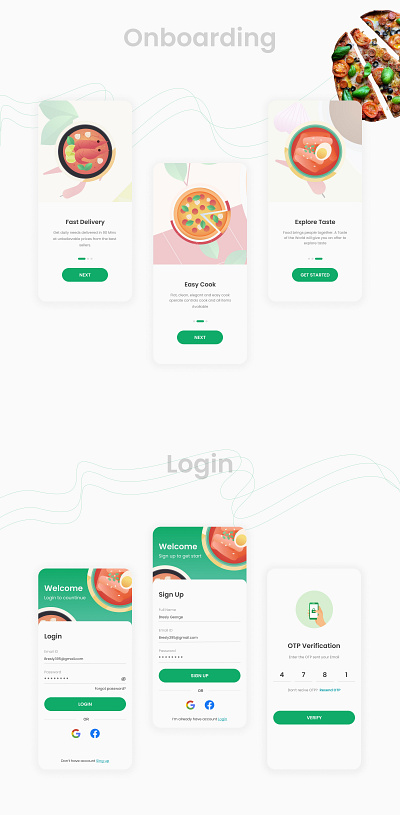 Onboarding Screens 3d animation branding design illustration interface login logo ui uiux