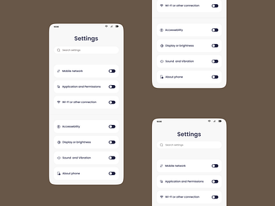 Day 007 mobile settings appui branding design graphic design illus illustration logo uiux vector web