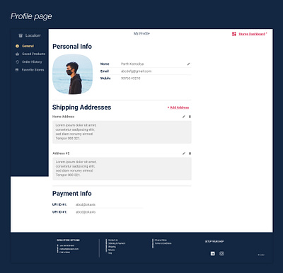 Profile page ecommerce minimal profile shopping ui ui design ux design web design web ui