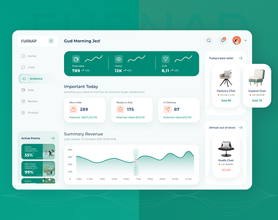 Furnap - Furniture seller dashboard best dashboard design e commerce furniture futuristic modern popular seller shop startup store thanks ui uidesign uiux ux website