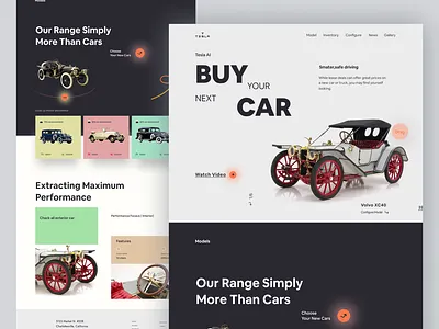 Car Website Concept 3d automobile automotive branding car car landing page car rent car rental car website concept carsharing graphic design landing page design minimalism popular design rent transportation visual identity website design