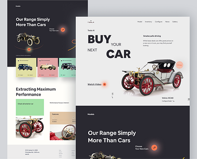 Car Website Concept 3d automobile automotive branding car car landing page car rent car rental car website concept carsharing graphic design landing page design minimalism popular design rent transportation visual identity website design