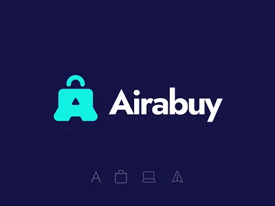 Airabuy air brand branding buy design icon logo pattern shop store vector