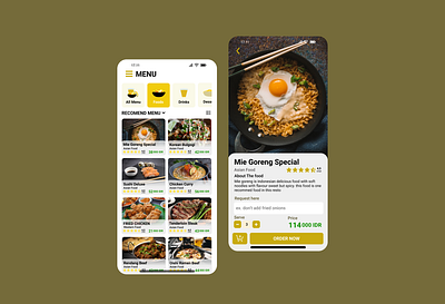 Food/Drink Menu (DailyUi #043) app branding dailyui design figma food typography ui