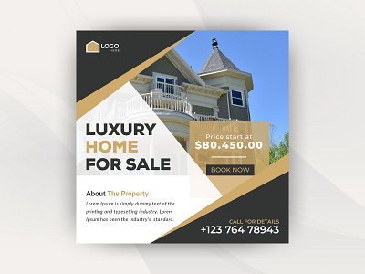 Real estate social media post or web banner template ads banner building design facebook banner facebook post house instagram post luxury media modern post property real real estate sale sale tag social media podt square vector